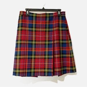 Plaid pleated skirt